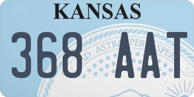 KS license plate 368AAT