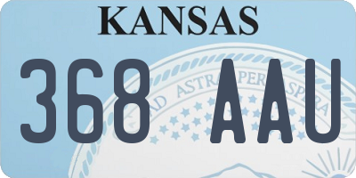 KS license plate 368AAU