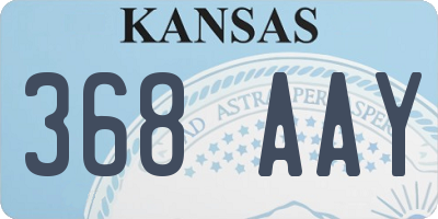 KS license plate 368AAY