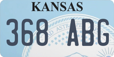 KS license plate 368ABG