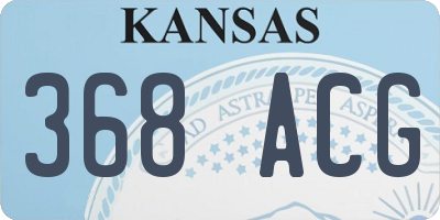 KS license plate 368ACG