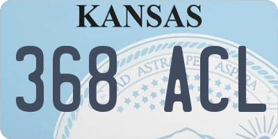 KS license plate 368ACL