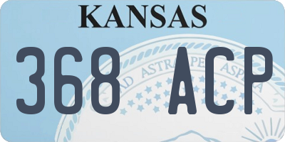 KS license plate 368ACP