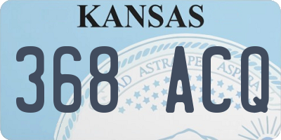 KS license plate 368ACQ