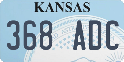 KS license plate 368ADC