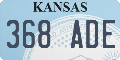 KS license plate 368ADE
