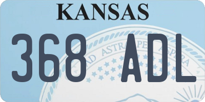 KS license plate 368ADL