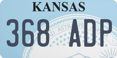 KS license plate 368ADP
