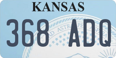 KS license plate 368ADQ