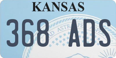 KS license plate 368ADS