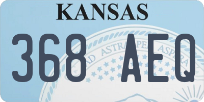 KS license plate 368AEQ