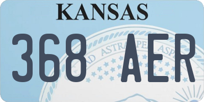 KS license plate 368AER