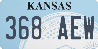 KS license plate 368AEW