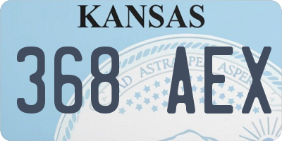 KS license plate 368AEX