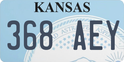 KS license plate 368AEY