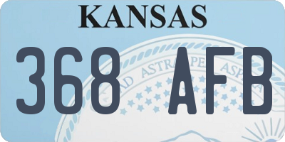 KS license plate 368AFB