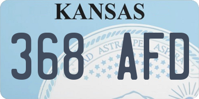 KS license plate 368AFD