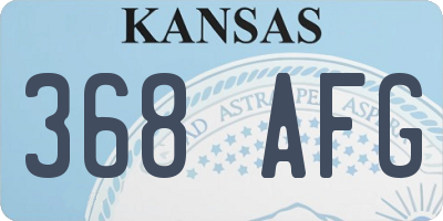 KS license plate 368AFG