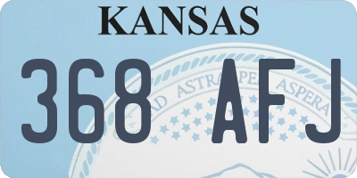 KS license plate 368AFJ