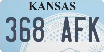 KS license plate 368AFK