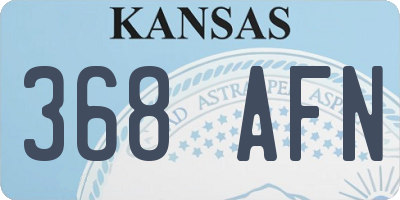 KS license plate 368AFN