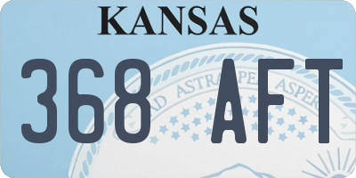 KS license plate 368AFT