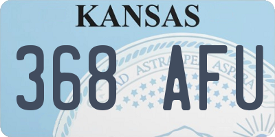 KS license plate 368AFU