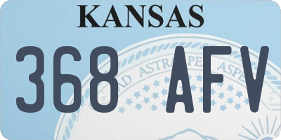 KS license plate 368AFV