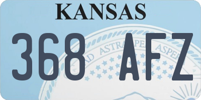 KS license plate 368AFZ