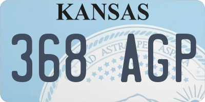 KS license plate 368AGP