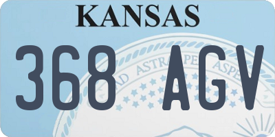 KS license plate 368AGV