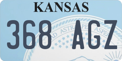 KS license plate 368AGZ