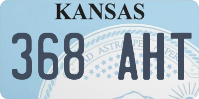 KS license plate 368AHT