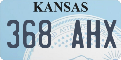 KS license plate 368AHX