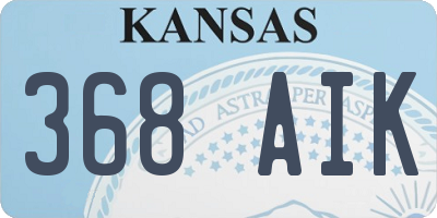 KS license plate 368AIK