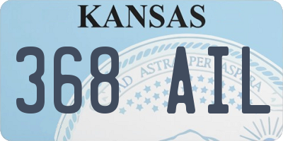 KS license plate 368AIL