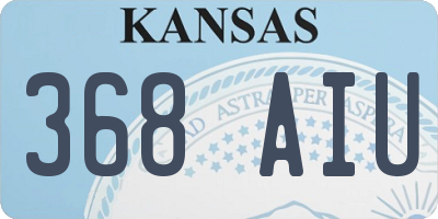 KS license plate 368AIU