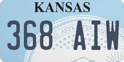 KS license plate 368AIW