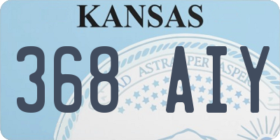 KS license plate 368AIY