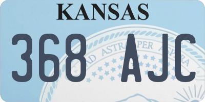 KS license plate 368AJC