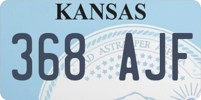 KS license plate 368AJF