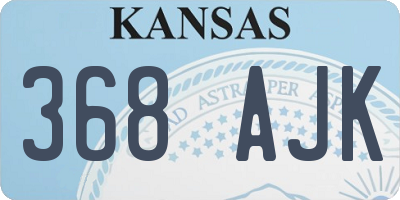KS license plate 368AJK