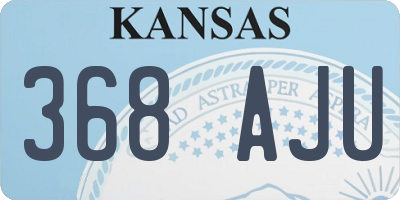 KS license plate 368AJU