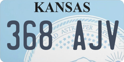 KS license plate 368AJV