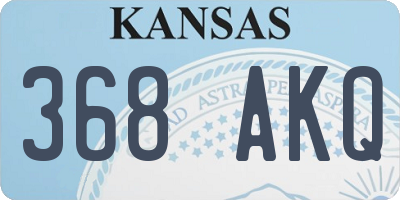 KS license plate 368AKQ