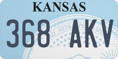 KS license plate 368AKV