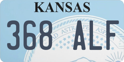 KS license plate 368ALF