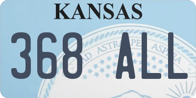 KS license plate 368ALL