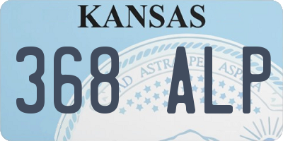 KS license plate 368ALP