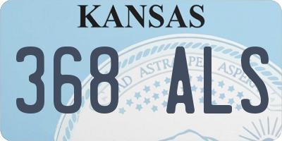 KS license plate 368ALS